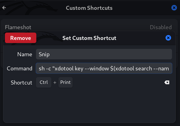 我这里是Ctrl+PrintScreen