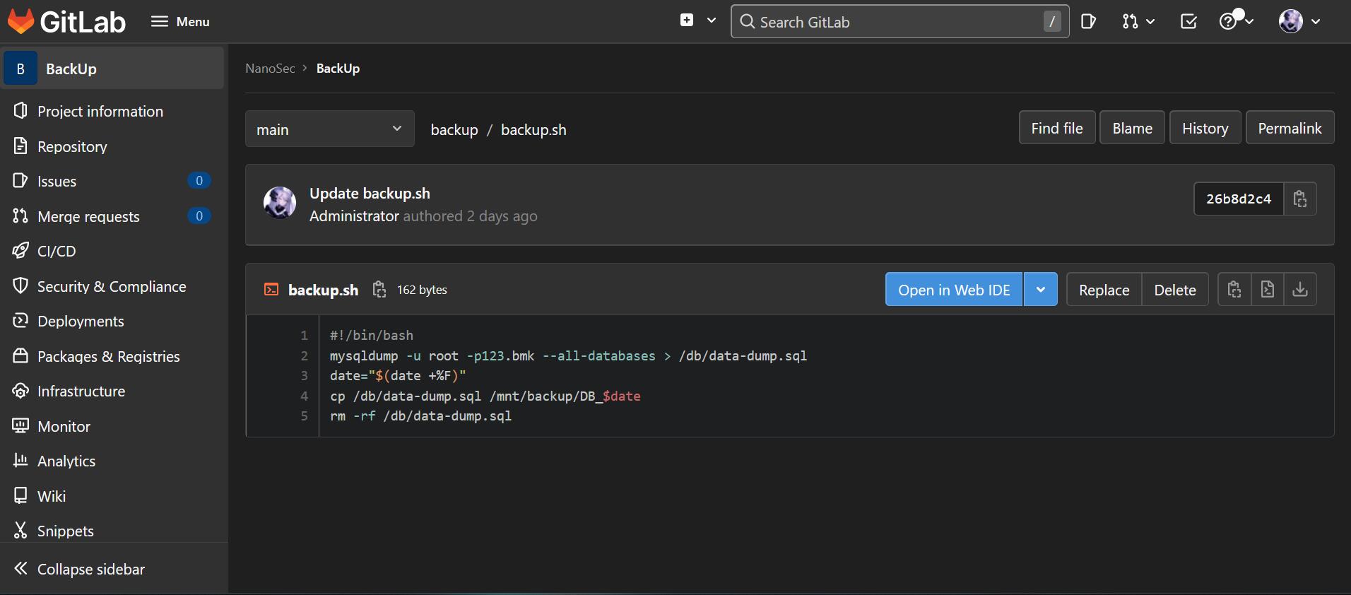 放在GitLab会更方便管理